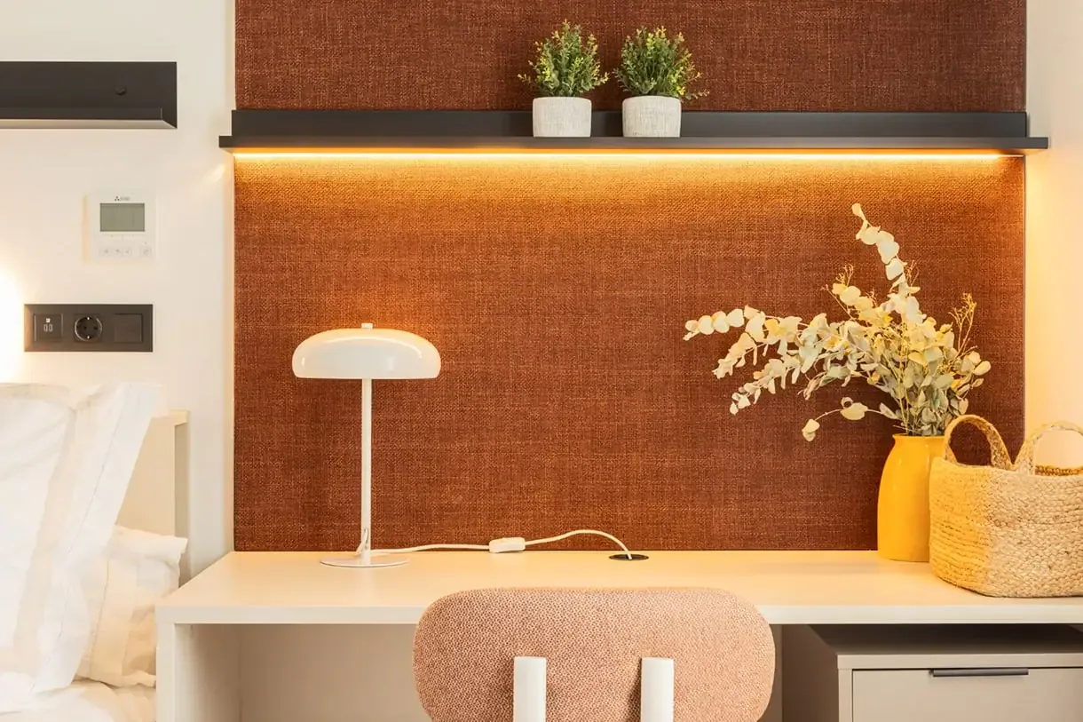 Zona de escritorio de un estudio